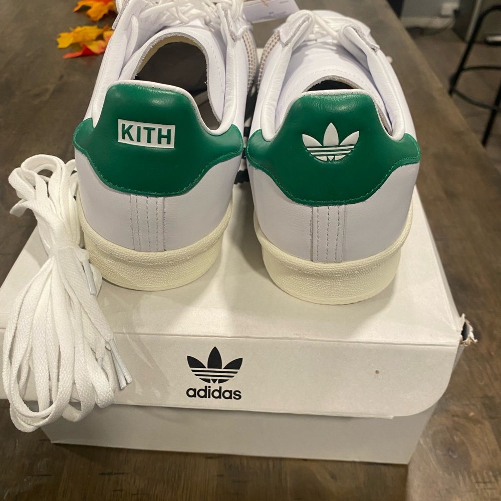 Adidas White and Green Sneakers